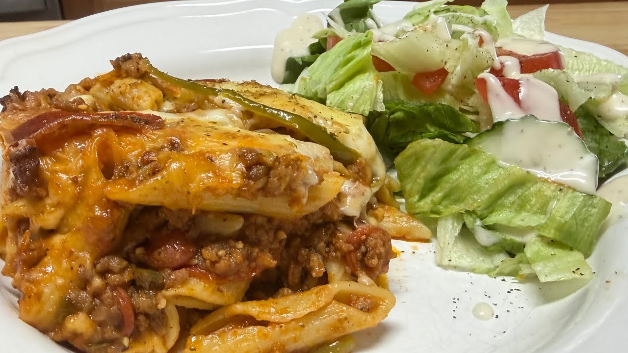 Cheesy Pizza Casserole | Quick & Budget-Friendly Meal