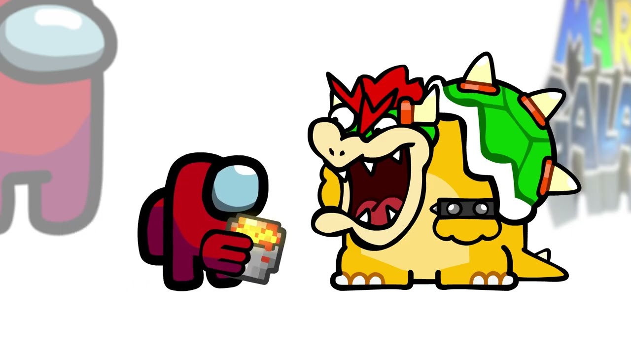 Mini Crewmate Kills The Super Mario Galaxy Movie characters  | Among Us