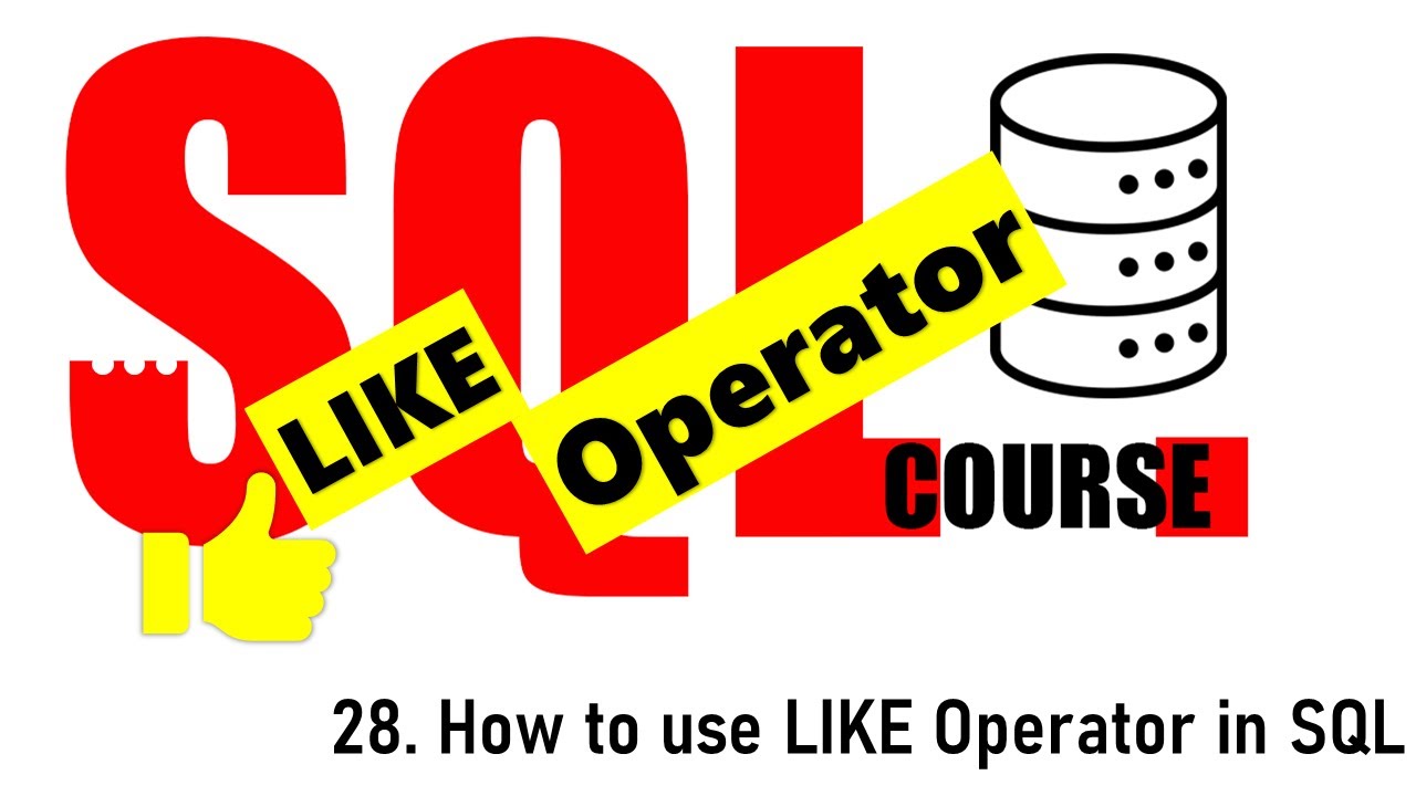 28. HOW TO USE LIKE OPERATOR IN SQL