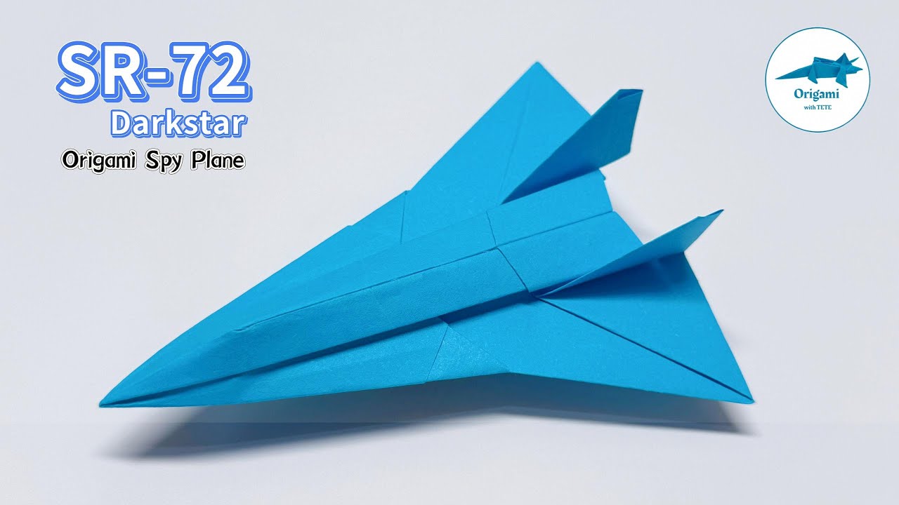 🔥How to Fold the Lockheed Martin SR-72 Darkstar (Origami Tutorial)