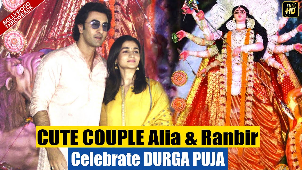 CUTEST Couple ALIA BHATT & RANBIR KAPOOR With BFF Ayan Mukerji At Rani's DURGA POOJA Celebrations