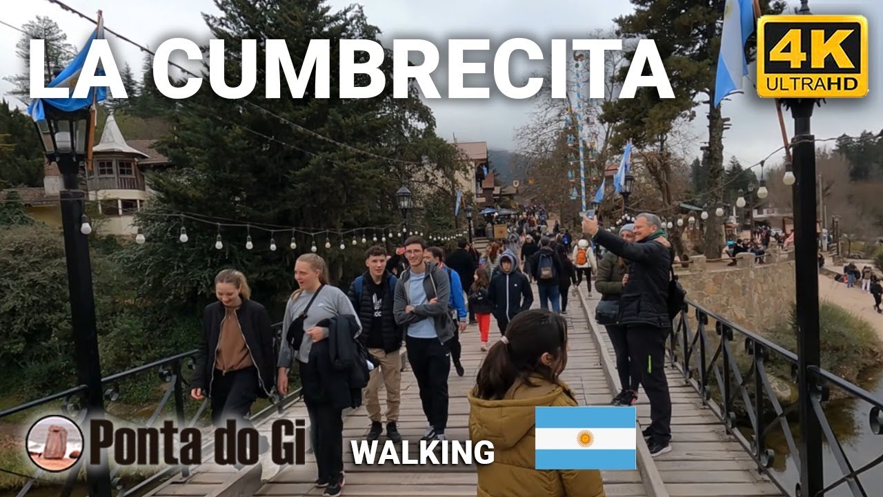 LA CUMBRECITA 4K uhd [CORDOBA] #walking TOUR virtual invierno 2024 [un lugar encantado en ARGENTINA]