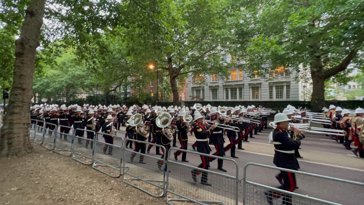 The Massed Bands of HM Royal Marines  - March Down Birdcage Walk
