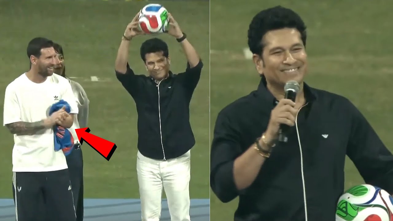 Sachin Tendulkar Speech At Wankhede Stadium | Lionel Messi | Messi India Tour | NewsBuzz