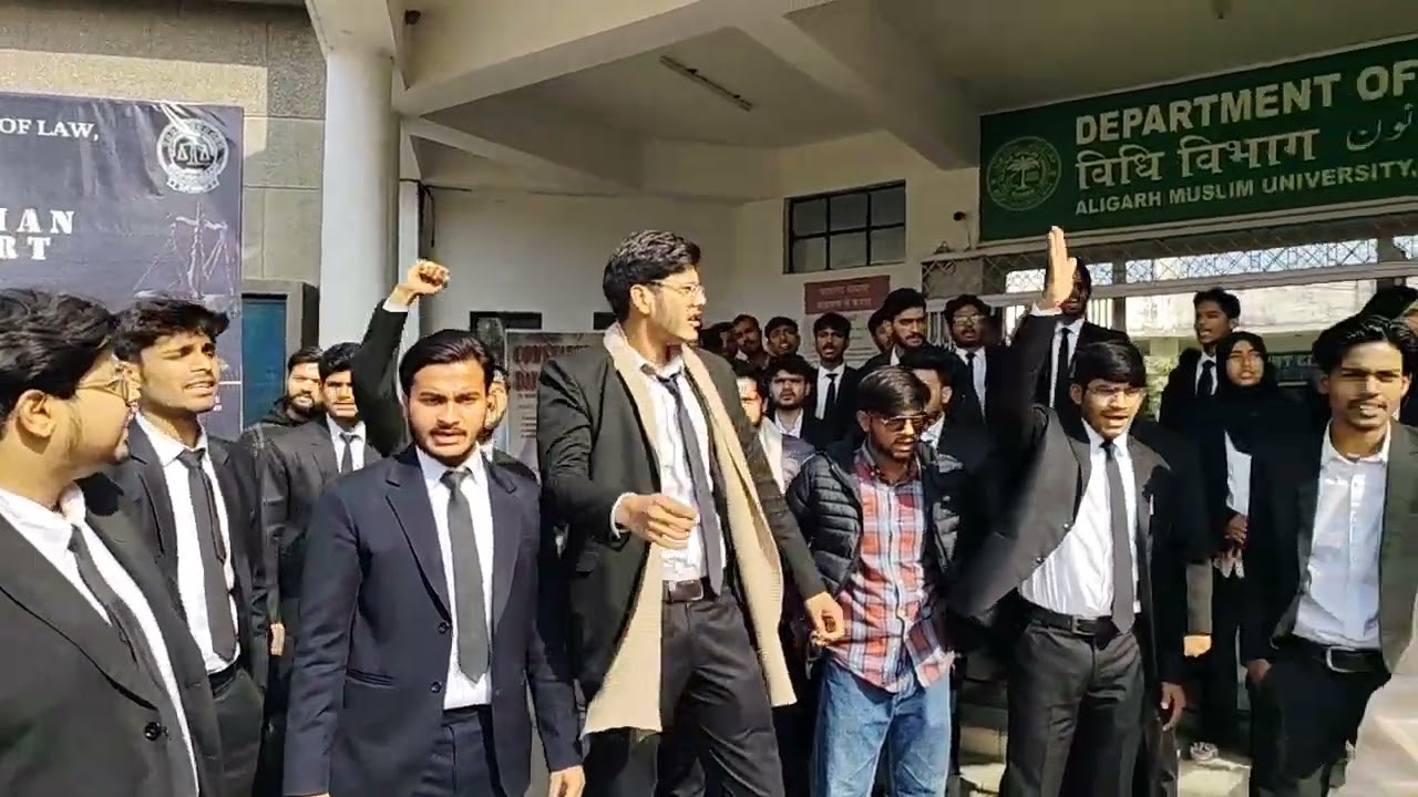 Protest March.... AMU BALLB.... 