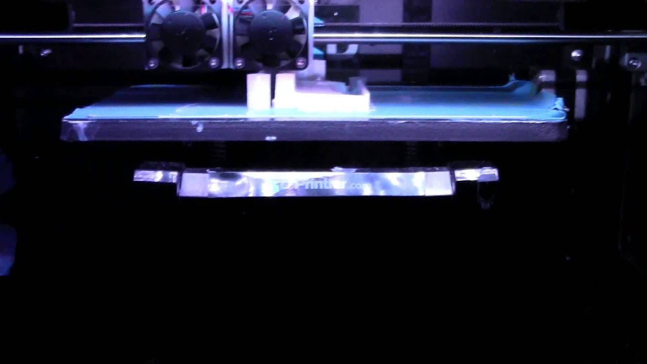 3D Printing Makerbot Replicator 2x Upgrade for PLA Prints - Timelapse