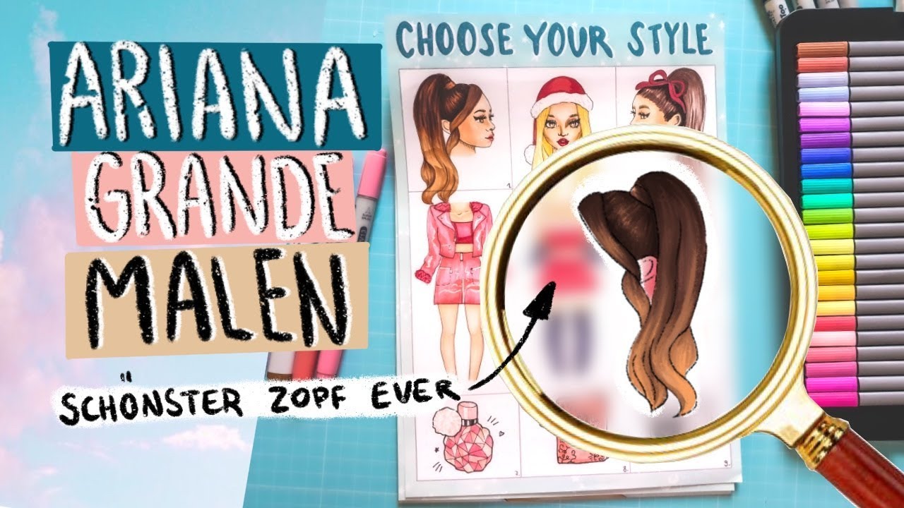 Ariana Grande im neuen OUTFITBINGO | Die coolsten Z&ouml;pfe malen || Foxy Draws