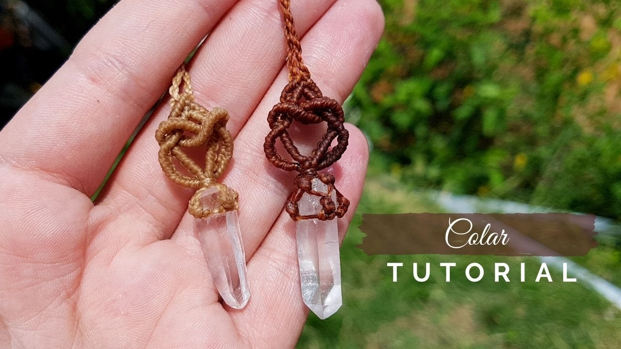 Dede Tutoriais | Colar com ponta de cristal #347