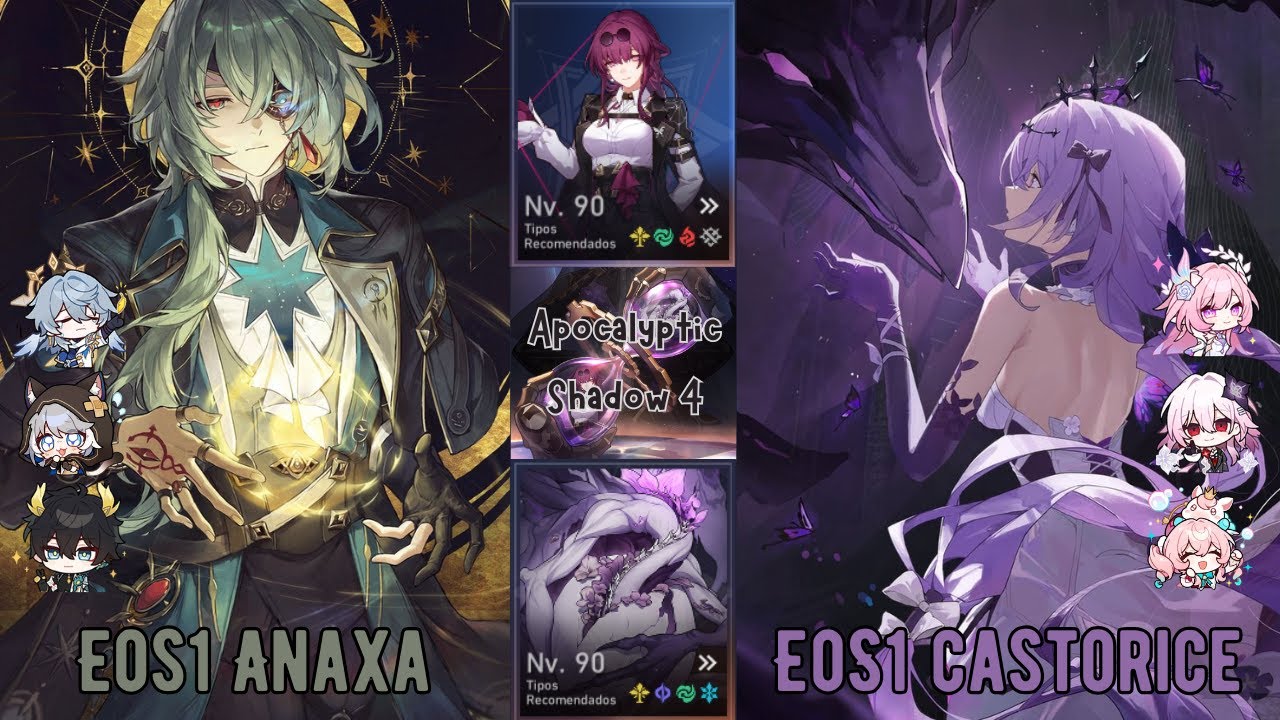 E0S1 Anaxa x Cipher & E0S1 Castorice | Apocalyptic Shadow 4 3 Stars | Honkai Star Rail