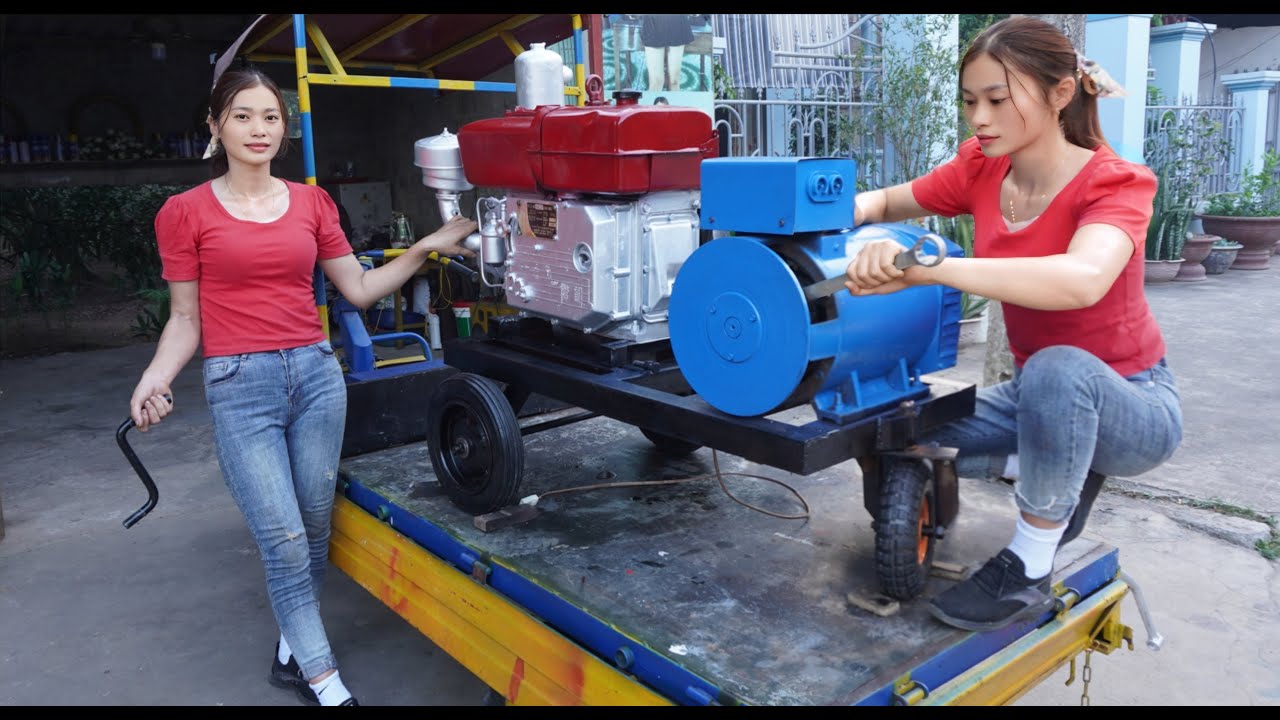 Genius Girl's Challenge: Recovering a 220V (9KW) Generator Forgotten for 20 Years.