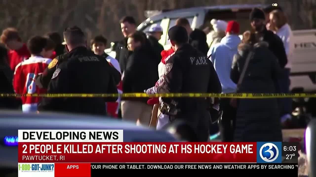 VIDEO: Onderzoek naar dodelijke schietpartij tijdens hockeywedstrijd in Rhode Island gaat verder
