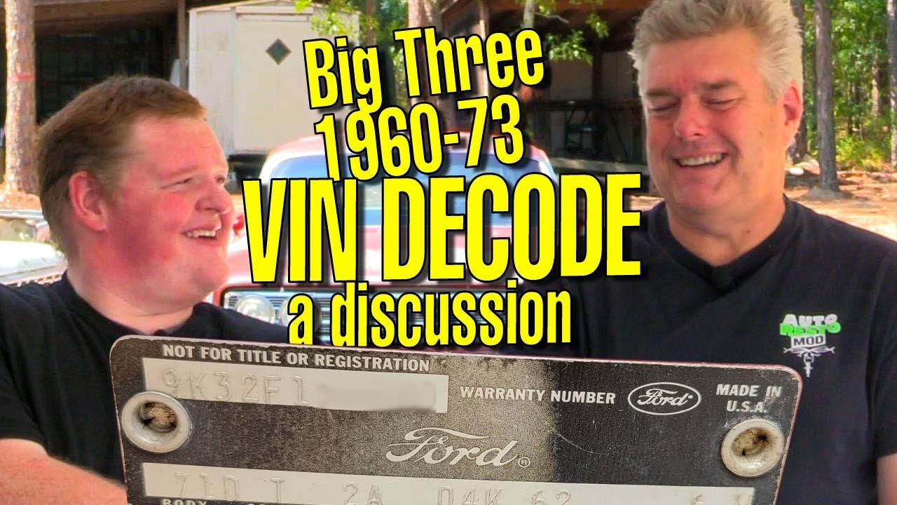 VIN Vehicle Identification Number Discussion