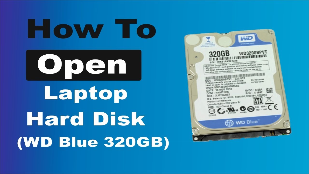 How to Open Western Digital Blue 320gb SATA Laptop Hard Drive