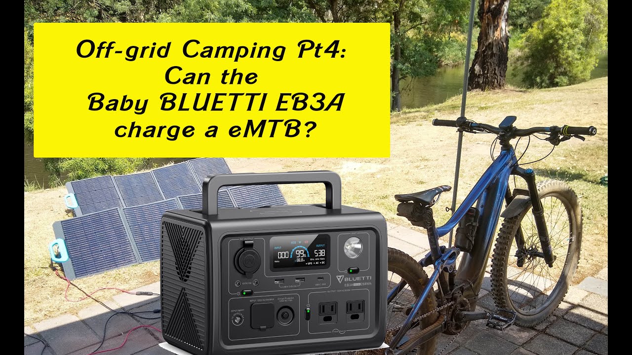 Off-grid Camping Pt 4: Can the Baby BLUETTI EB3A charge a eMTB?