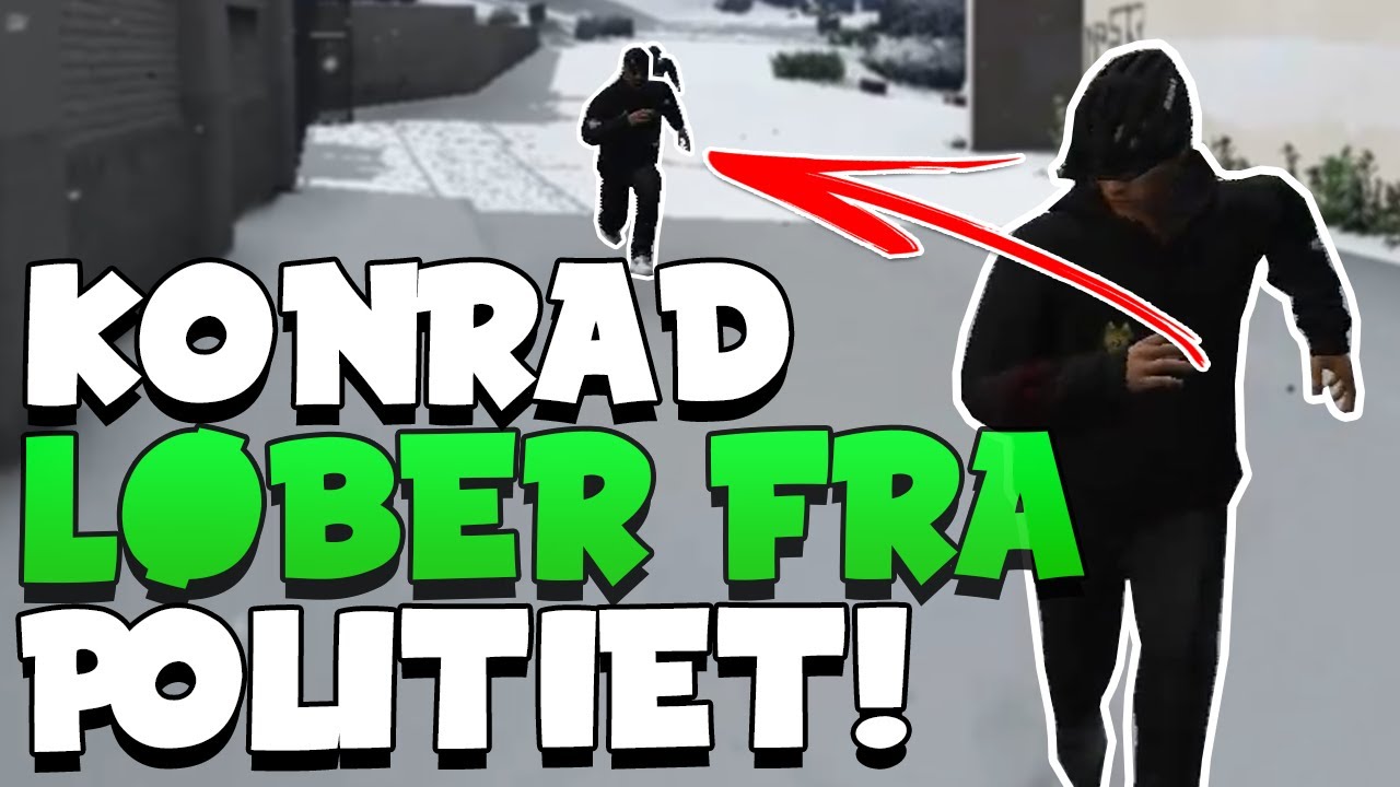 KONRAD LØBER FRA POLITIET! 😂 | GTA 5 RP