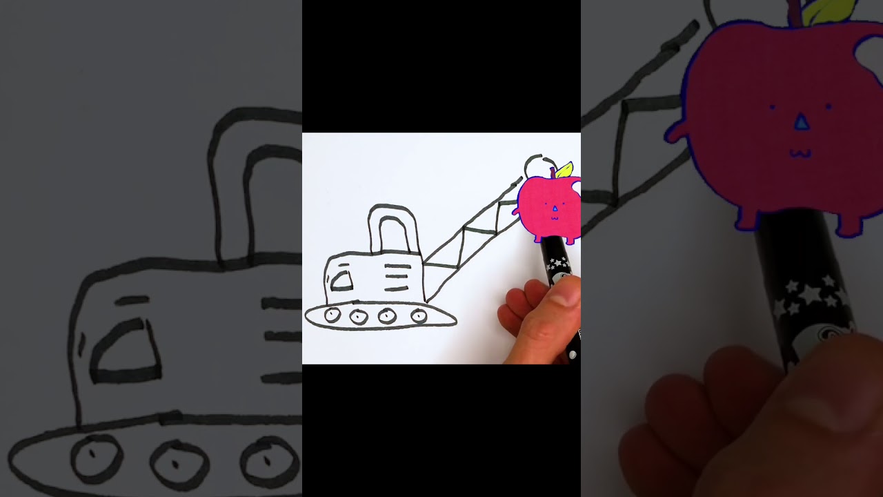 Drawing a wrecking ball crane for kids - Как нарисовать кран для детей
