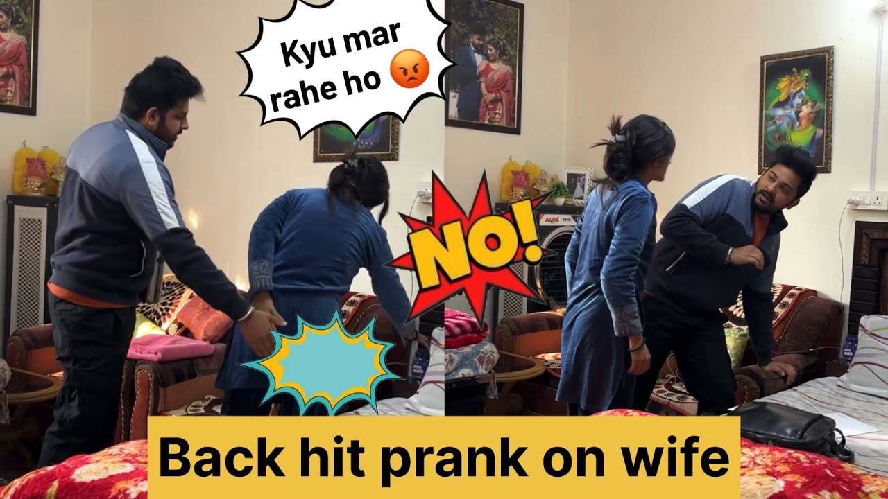 Back hit prank on wife backfired 🔥// Mere to L lag gaye 😜 // #prank #vlog #youtube