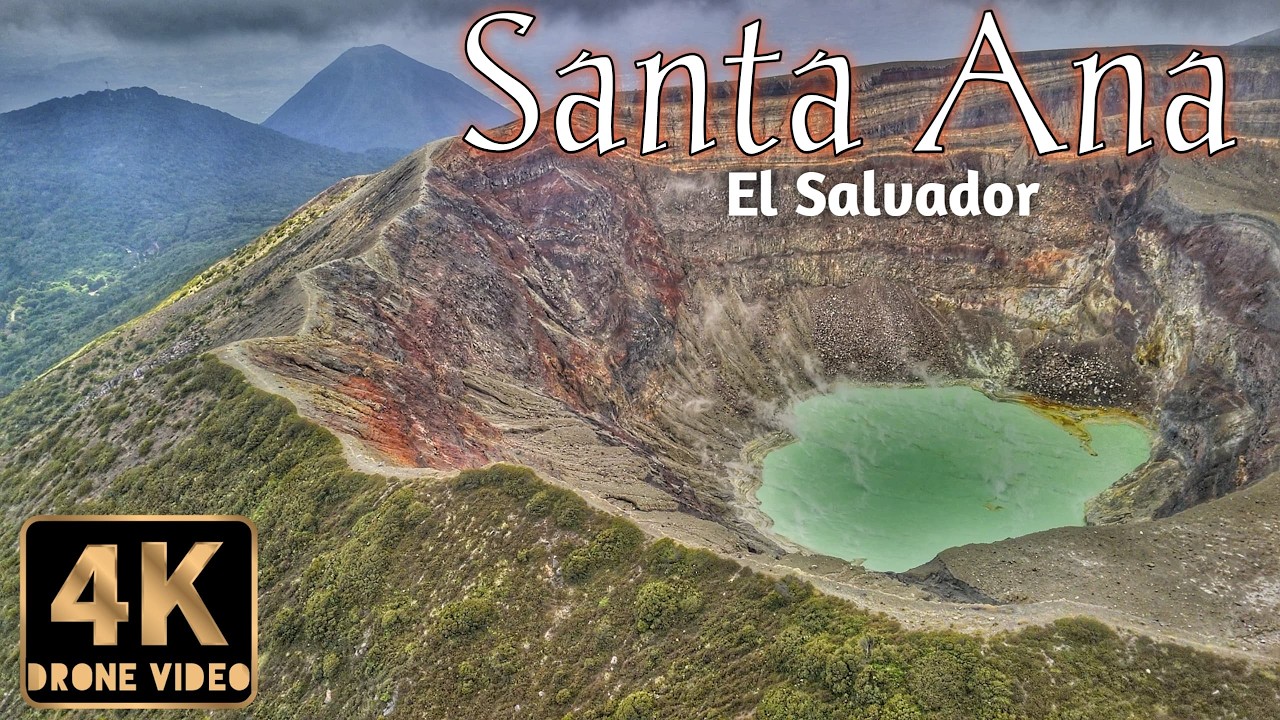 Santa Ana Ciudad y Volcano, Las Siete Cascadas & Cerro Tecana, El Salvador 4K HDR Drone