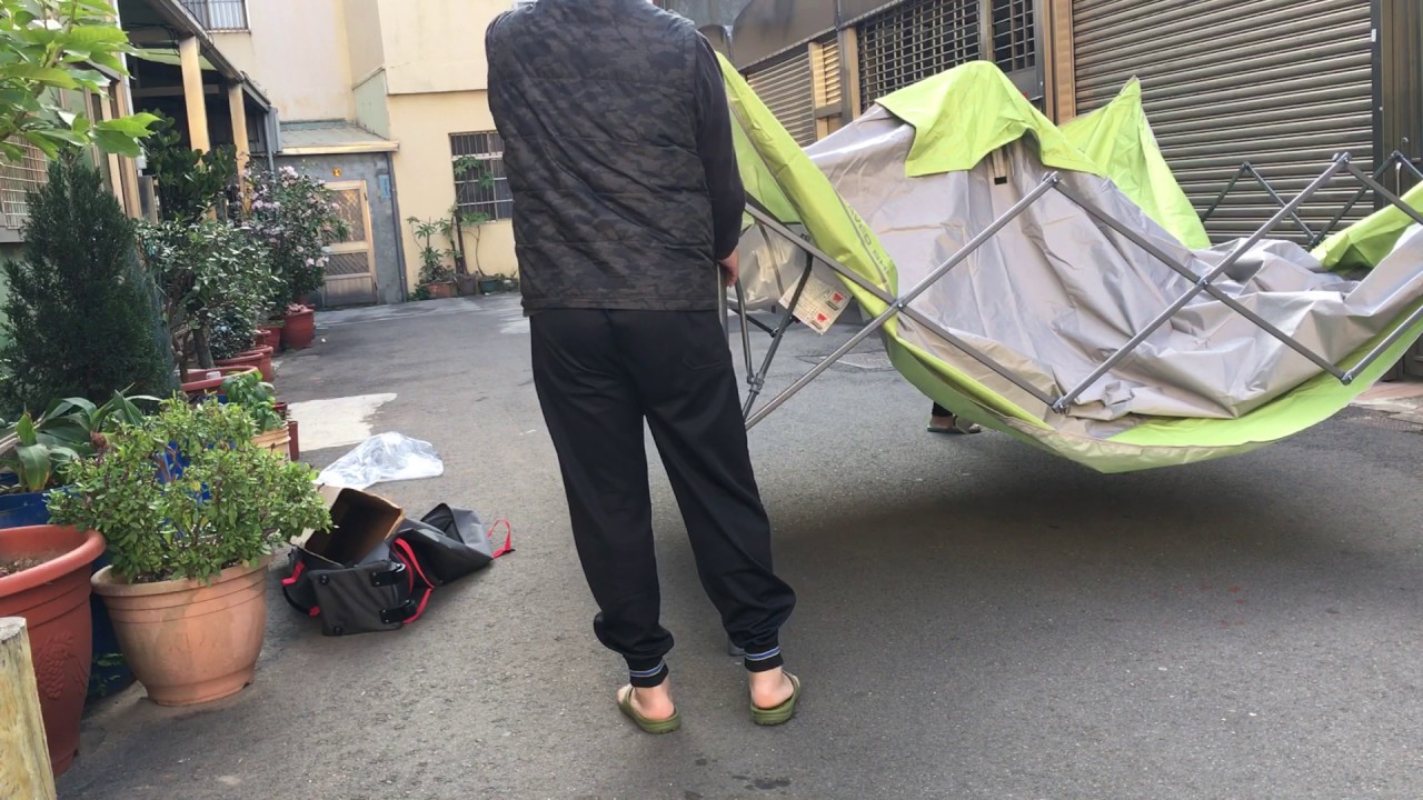 coleman 13'x13' instant shelter搭設