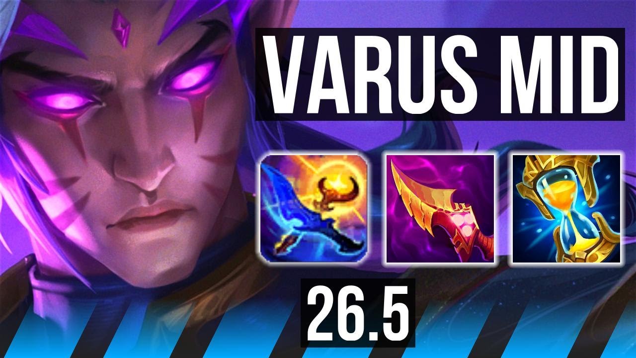 VARUS vs AHRI (MID) | 103K damage, 5k gold comeback | EUW Master | 26.5