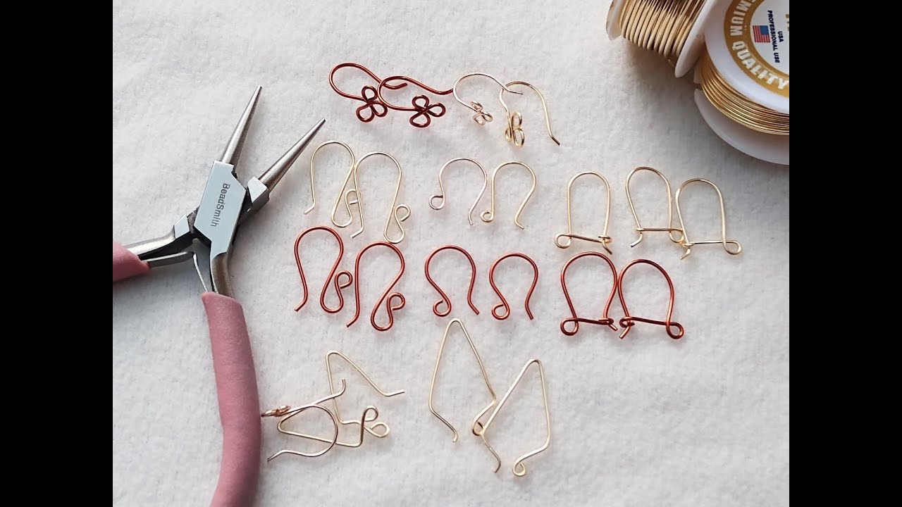 DIY Cómo Hacer Ganchos Básicos Diferentes Formas Para Aretes Con Alambre Fácil Y Rápido Paso a Paso