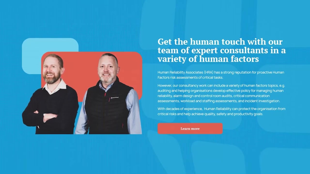 Human Factors Safety Critical Task Analysis (SCTA) Course by Human Reliability