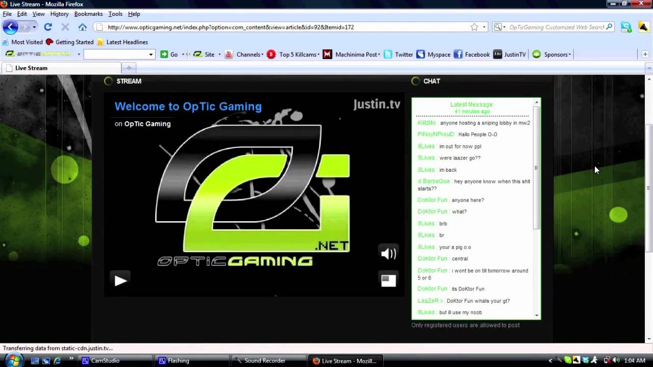 OpTic PS3 Update and OpEn Lobby night!!!