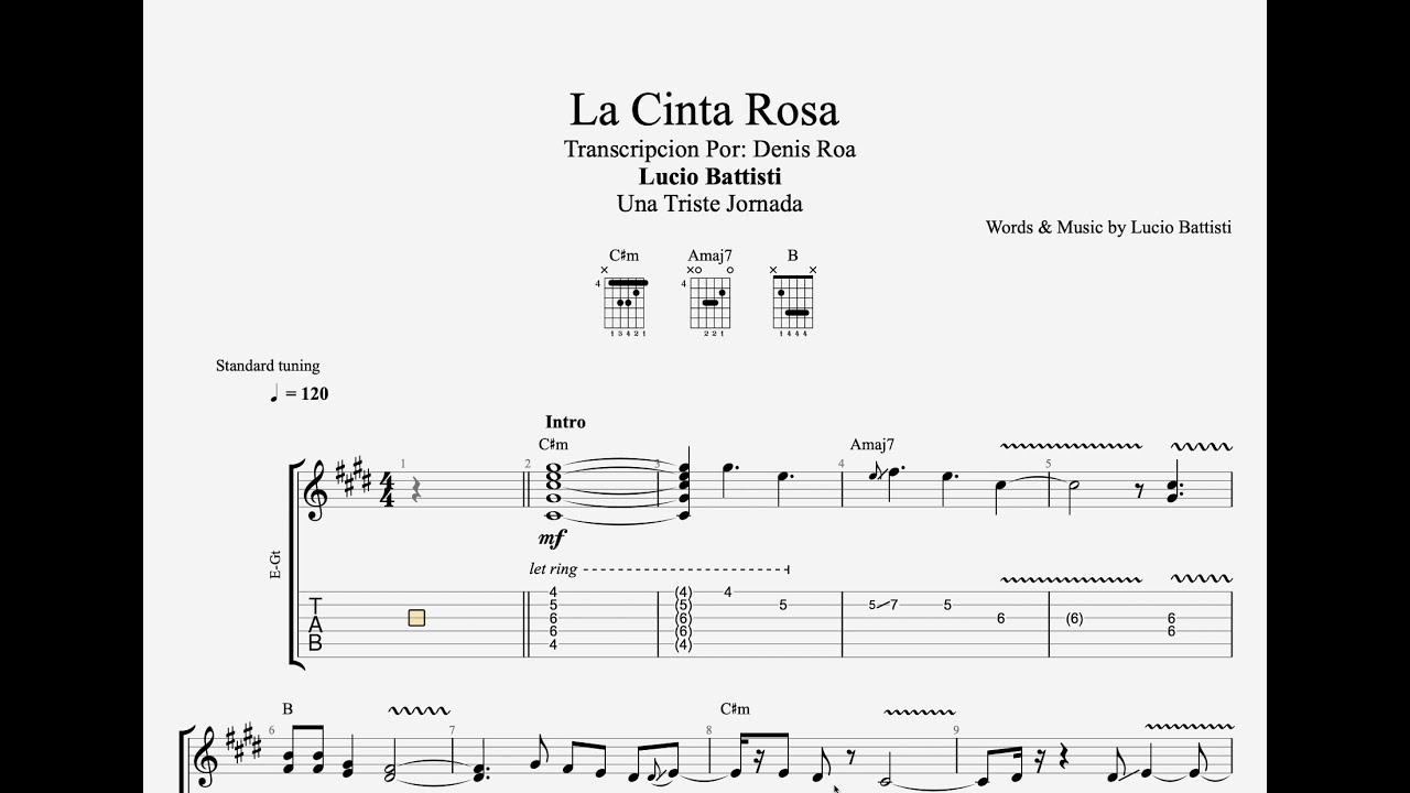 La cinta rosa / Con il nastro rosa  - Guitar Pro / Phil Palmer