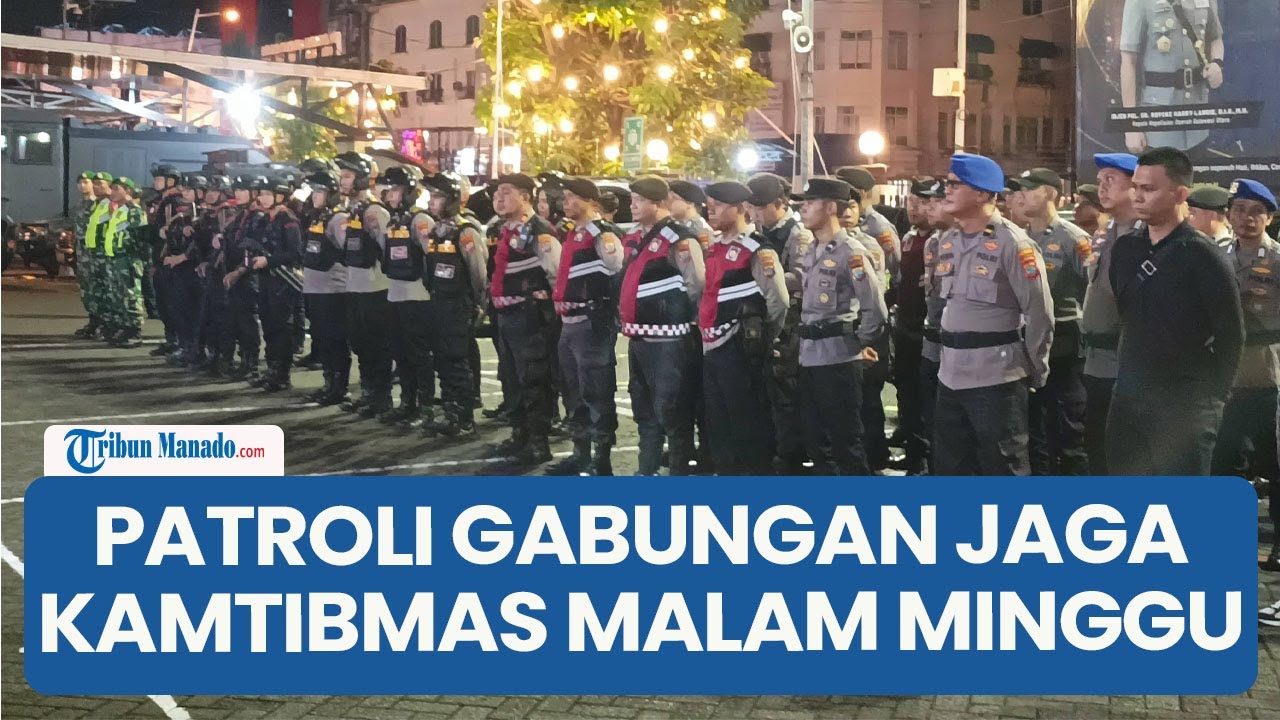 Apel Patroli Gabungan Digelar, Polres Manado Jaga Kamtibmas Malam Minggu