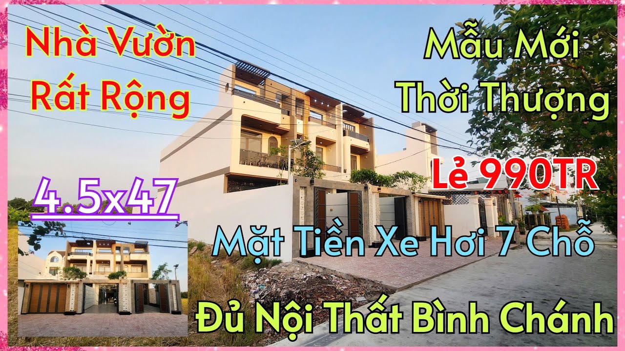 Nhà Vườn Siêu Hót_Mặt Tiền 5m (4,5x47) Lẻ 990TR Đủ Cây Trái Nội Thất Đường Đinh Đức Thiện BÌNH CHÁNH