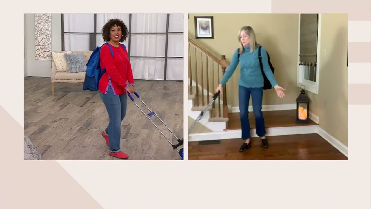 Trolley Dolly XL 3-in-1 Stair Climber Folding Cart w/ Backpack Straps on QVC