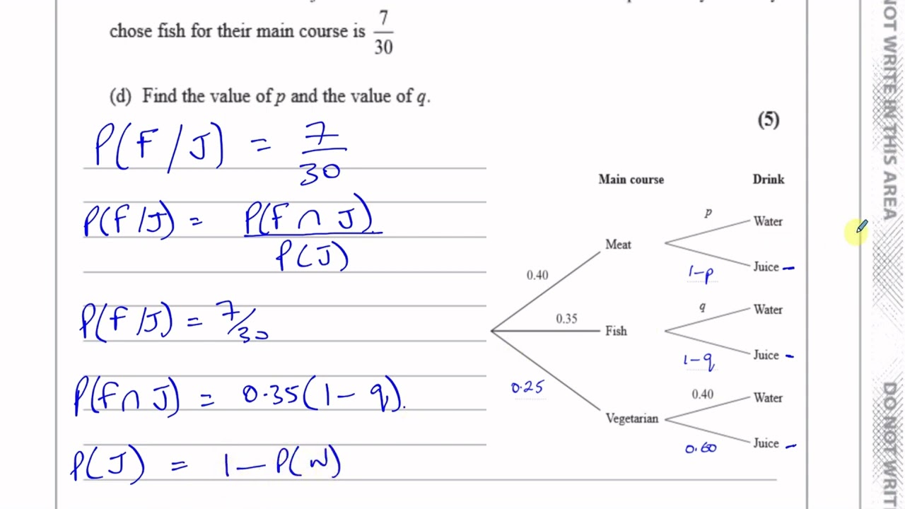 WST01/01 (Edexcel) IAL S1 Jun 2020 Q2 Probability