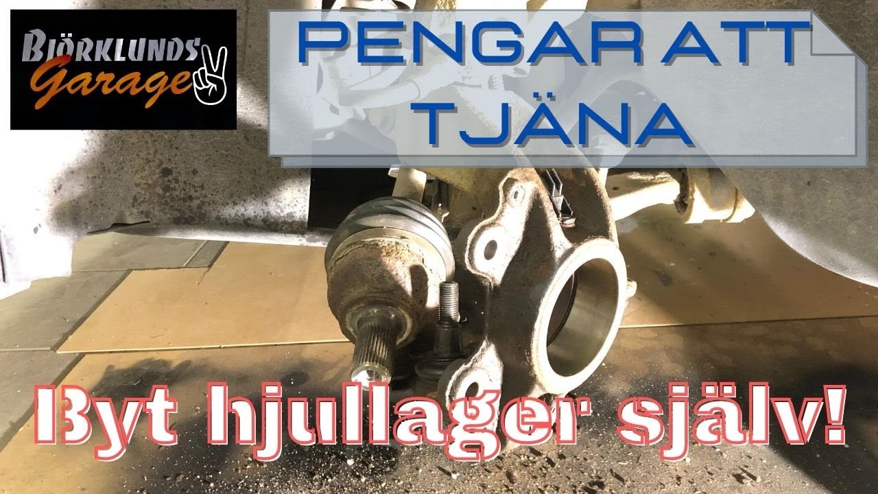 S&aring; byter jag hjullager / hjulnav fram p&aring; en Volvo V50. Pengar att spara 😊👍🏻