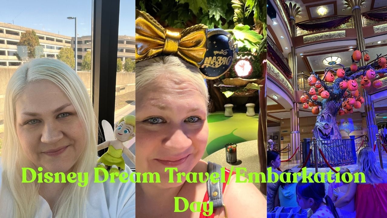Disney Dream Halloween on the High Seas 🎃 Travel Day, Embarkation & FULL Pumpkin Tree Lighting 2025