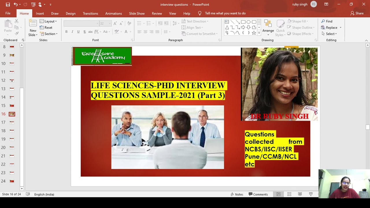 Life sciences PhD interview Questions Sample_3