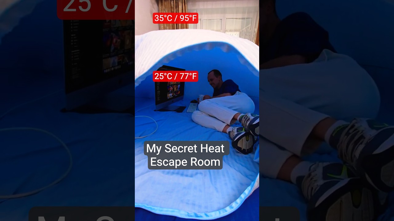 How to Survive a Heatwave inside a Blanket 🧊 #summer #heatwave  #tips