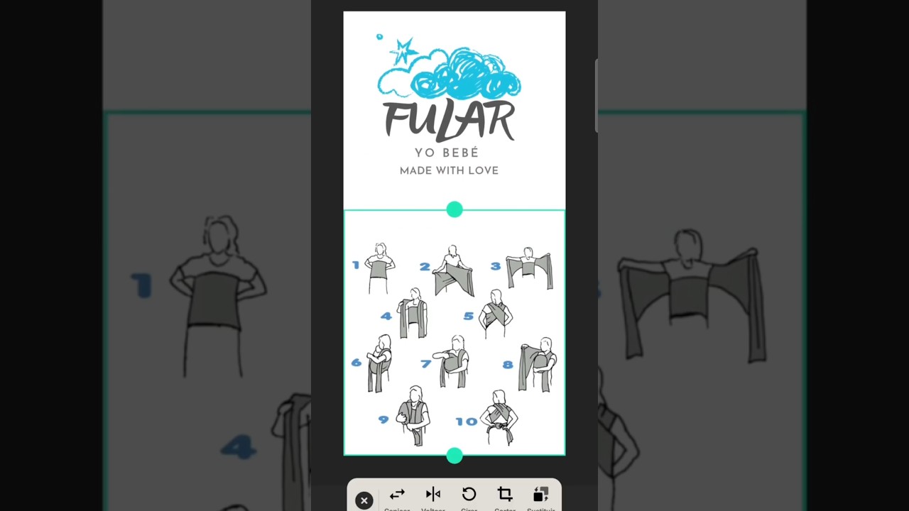 te enseño como elaboro un fular para cargar bebés 