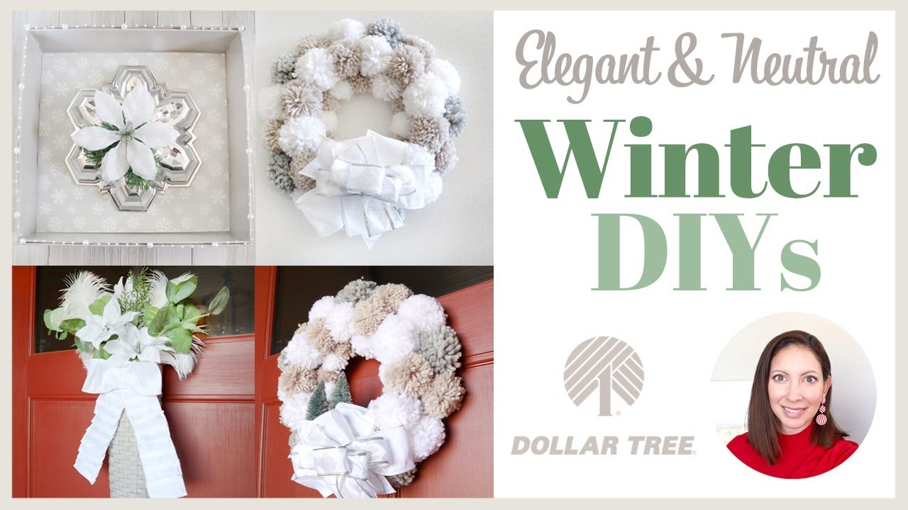 White WINTER Dollar Tree DIYs | 3 Easy HIGH END Dollar Tree DIYs