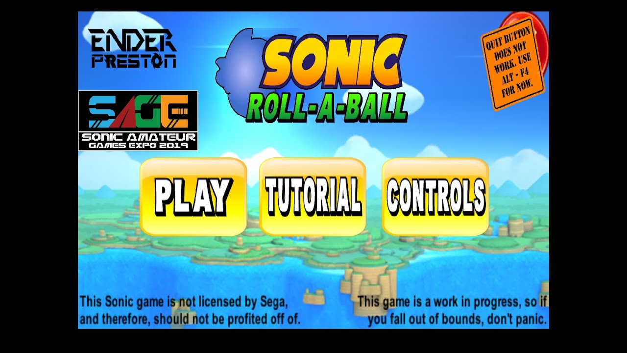 Sonic: Fan Games/Hacks 605: Sonic Roll-A-Ball (SAGE2019)
