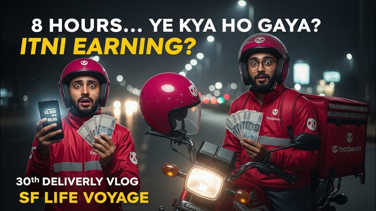 8 Hours Foodpanda Ride 😵‍💫 | DHA Karachi Me Itni Earning? | Foodpanda Rider Daily Vlog