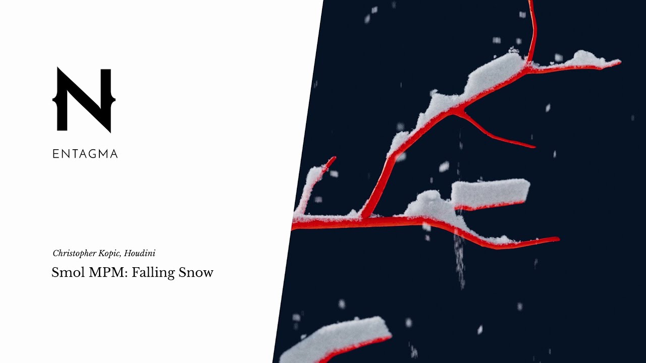 Smol MPM: Simulating falling snow with Houdini