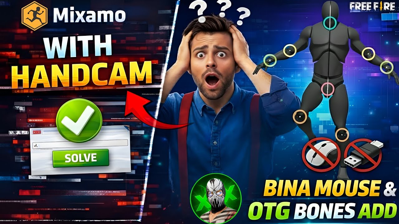 Mixamo Bones Add With Javascript Code | Bina Mouse & OTG Prisma 3D Trick 🔥