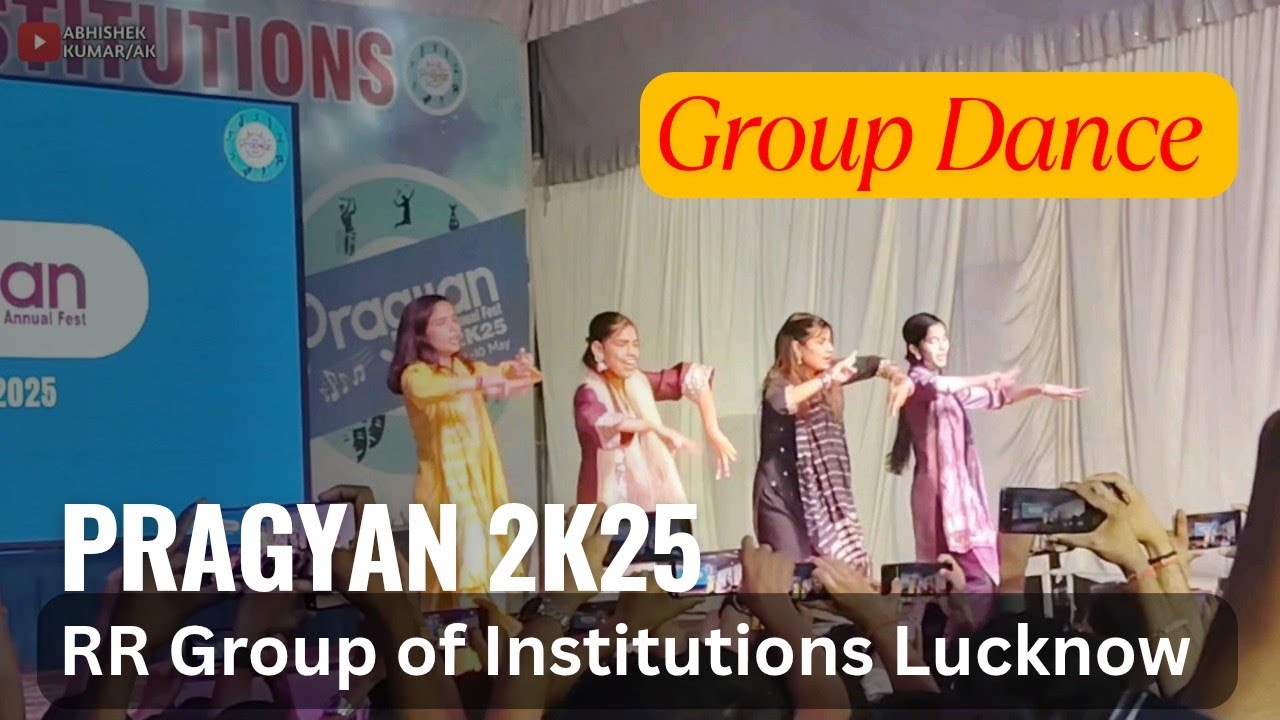 Girls Group Dance Performance at Pragyan 2025 | RRIMT College Fest | Annual Function Celebration