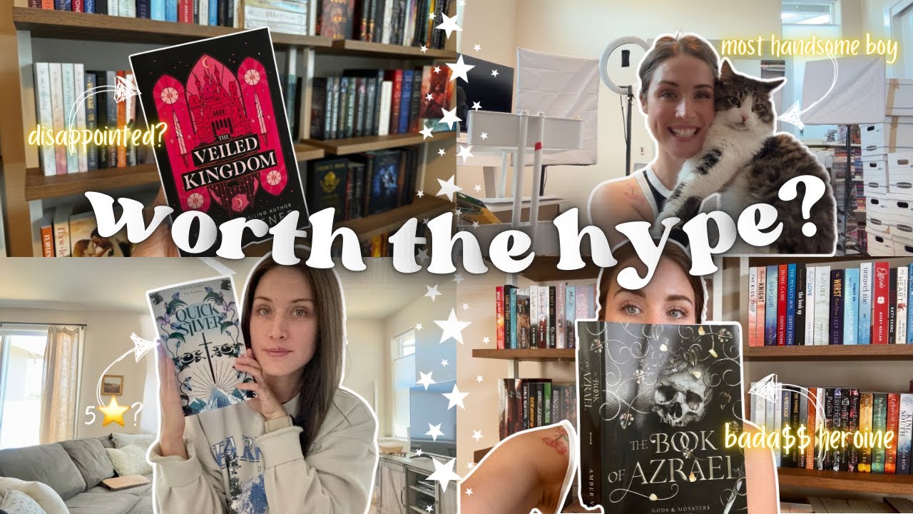 let’s read some hyped fantasy romance books🧚‍♀️💗| READING VLOG