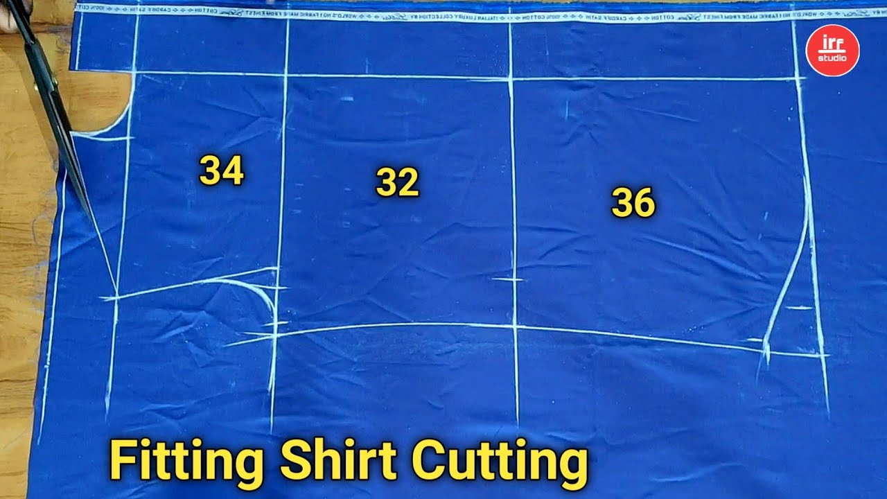 Slim {tait} fit men's shirt cutting step by step | How to cut slim fit men's shirt | Irf studio