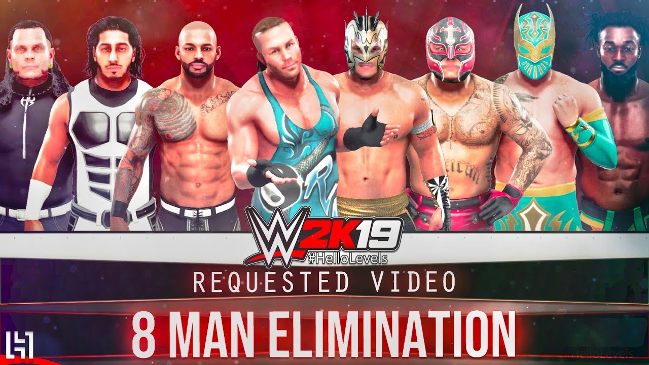 WWE 2K19 8 Man Elimination Match - WWE 2K19 8 Man Gameplay Match