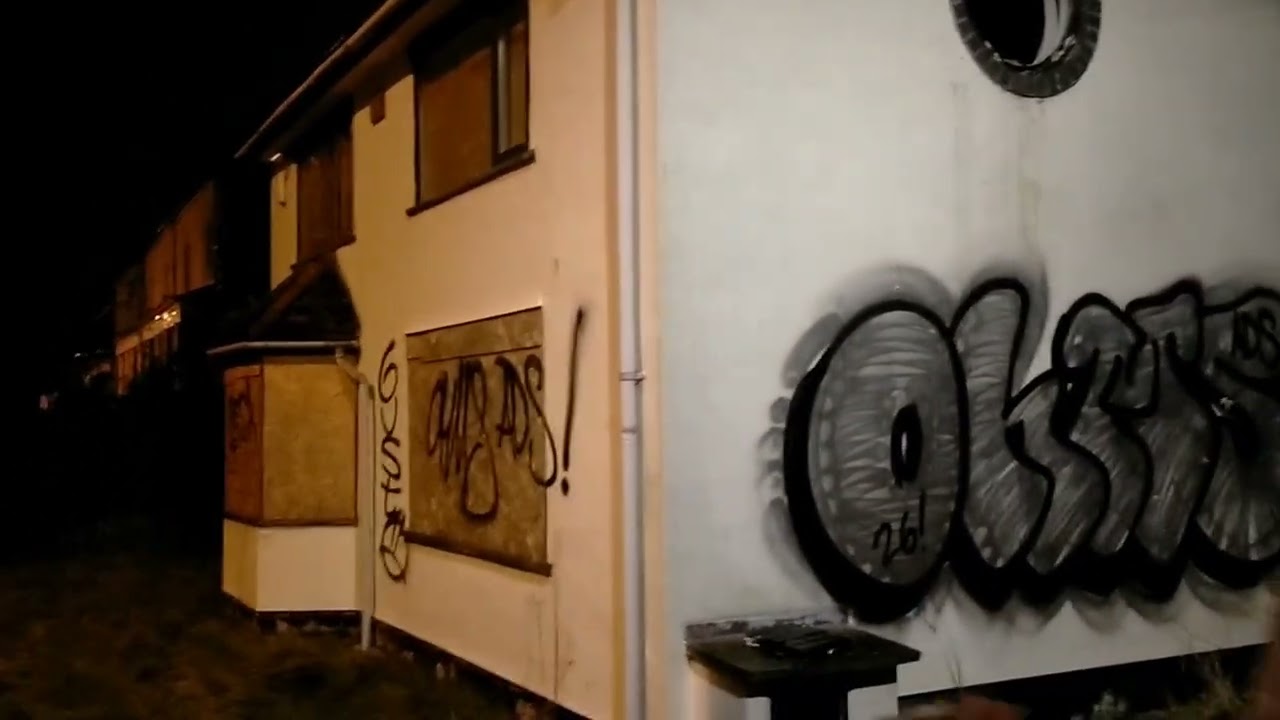 Graffiti ruined house, Wylde Green, Birmingham 