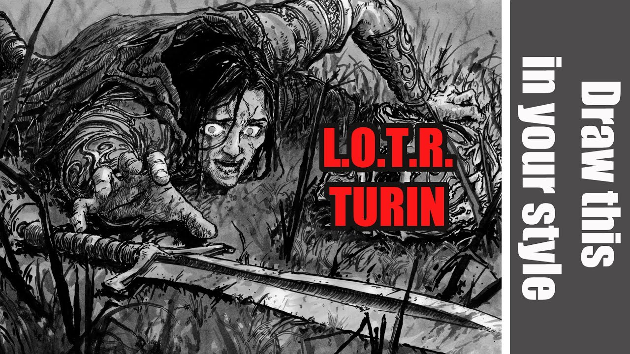 Drawing Turin ( from Lord of the rings ) - Timelapse | Red Hawk