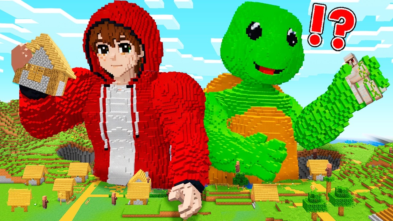 How JJ And Mikey BUILD GIANT HOUSE STATUE in VILLAGE? Can it be TRAP? - Maizen Minecraft JJ & Mikey