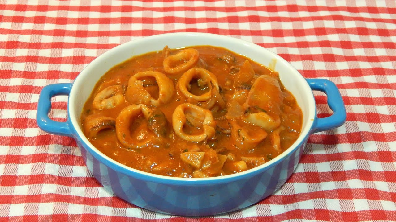 Receta de calamares en salsa